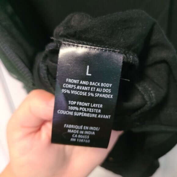 Black Rock & Shine Festive Sequin Mesh Sheer Sleeveless Top Blouse Tank Large - Picture 6 of 6